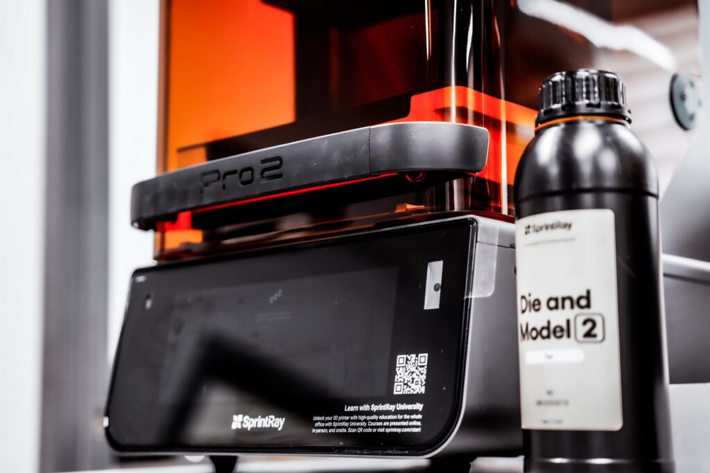 SprintRay Pro 2 printer and Die and Model 2 resin